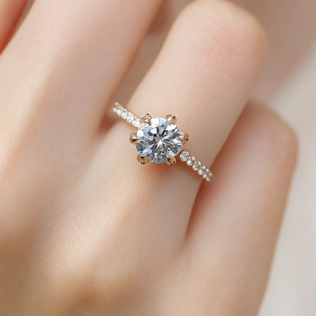 Moissanite Engagement Ring Sima - SOVATS