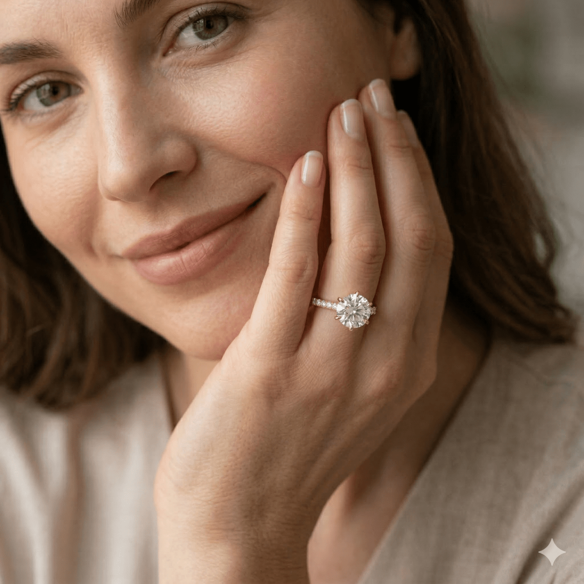 Moissanite Engagement Ring Sima - SOVATS