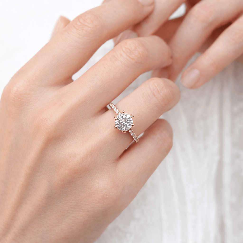 Moissanite Engagement Ring Sima - SOVATS