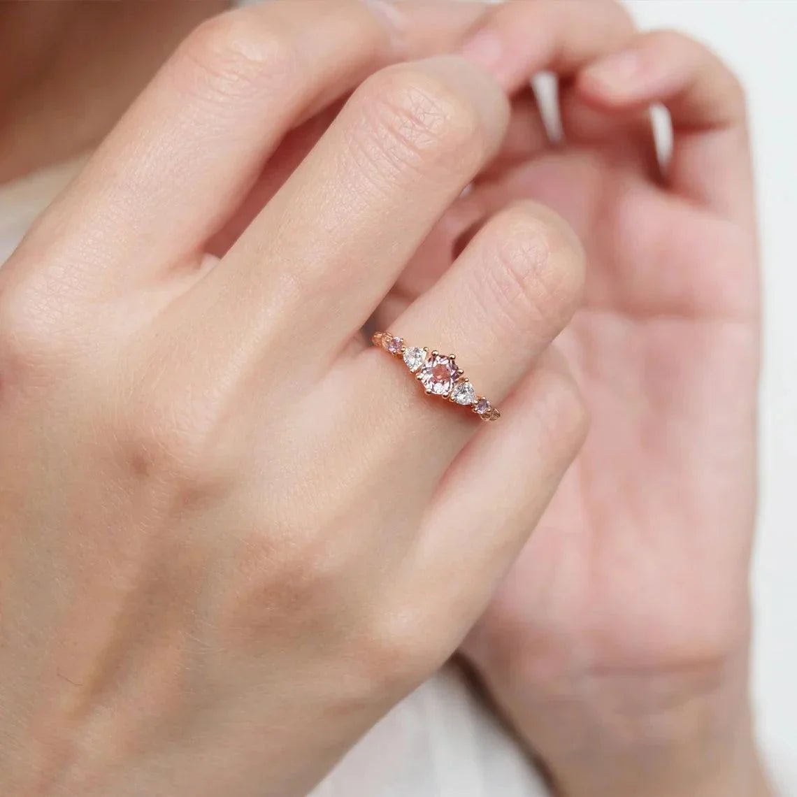 Morganite Diamond Ring Ami - SOVATS