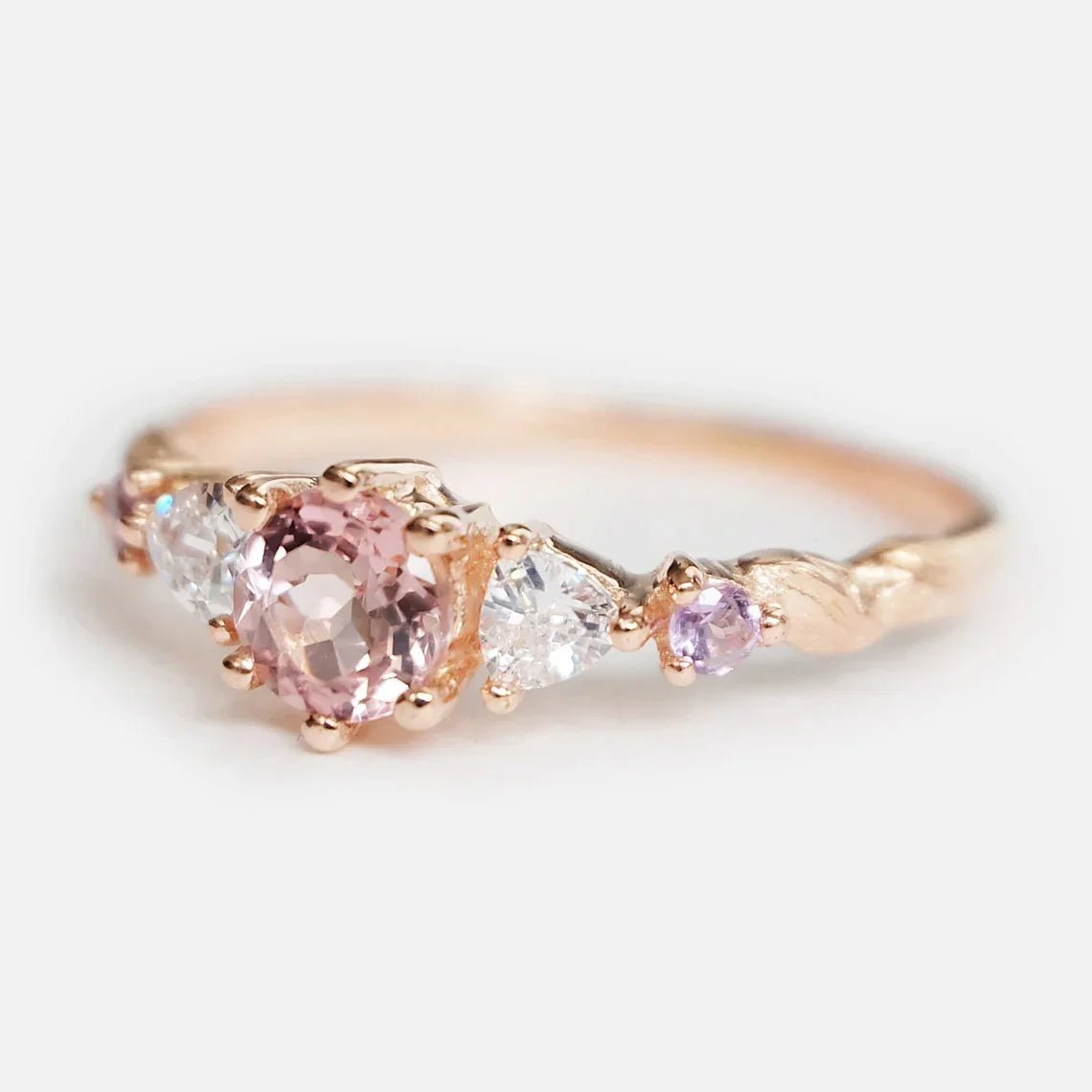 Morganite Diamond Ring Ami - SOVATS