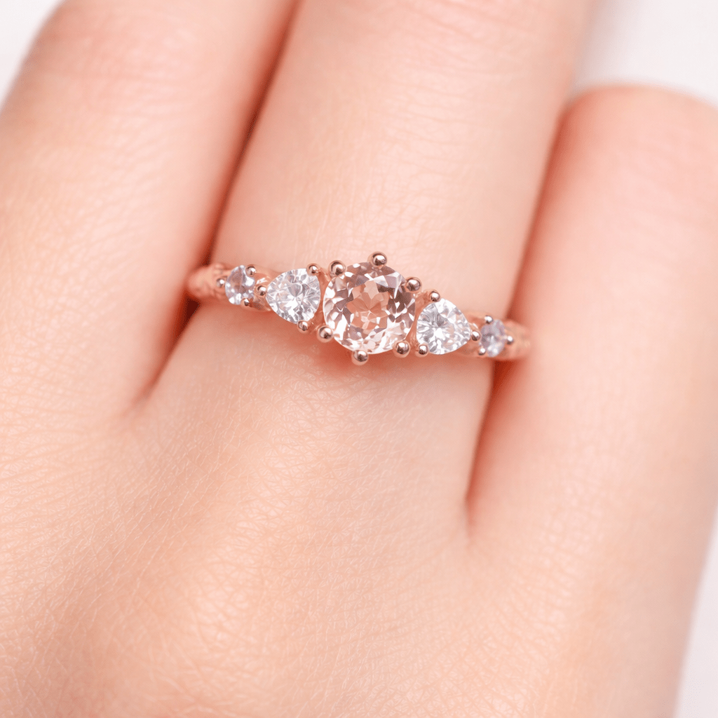 Morganite Diamond Ring Ami - SOVATS