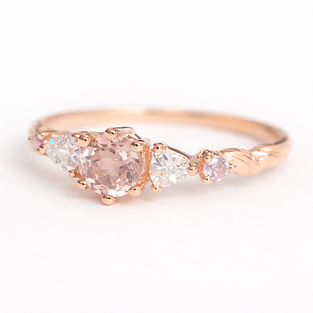 Morganite Diamond Ring Ami - SOVATS