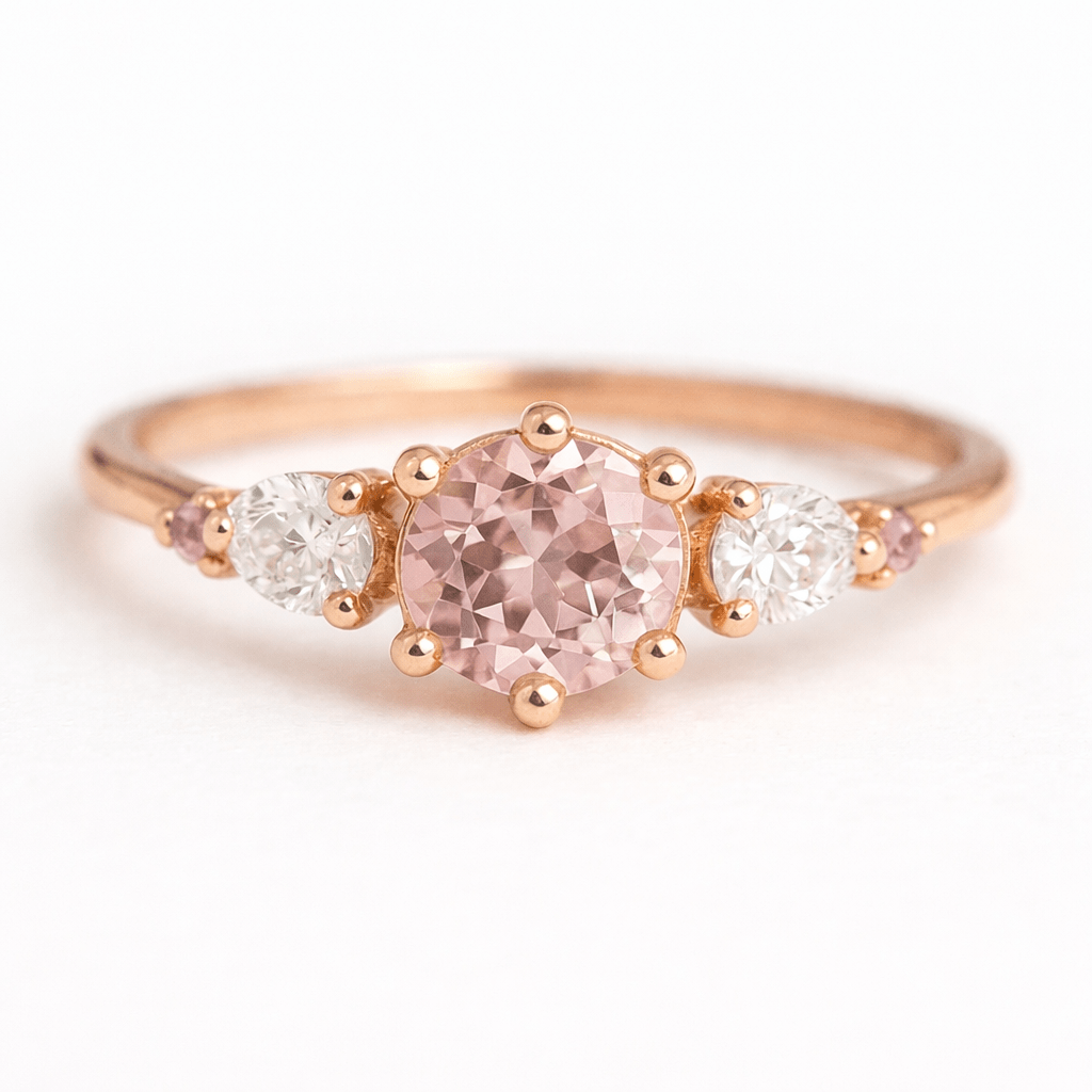 Morganite Diamond Ring Ami - SOVATS