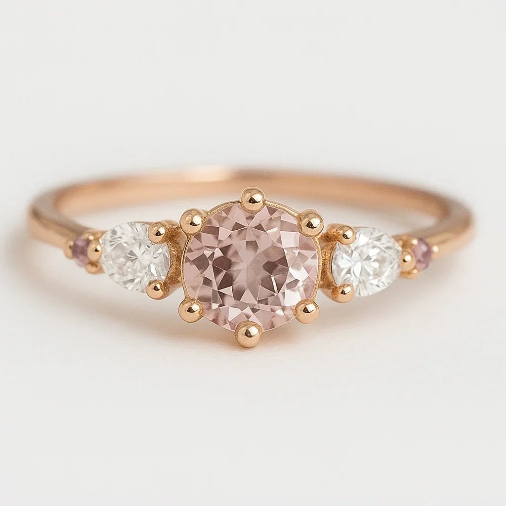 Morganite Diamond Ring Ami - SOVATS