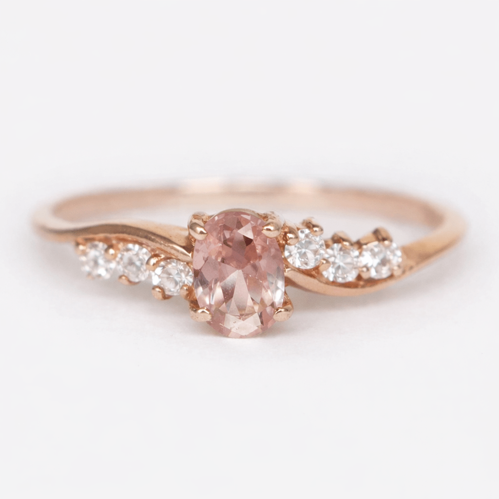 Morganite Diamond Ring Avdotya - SOVATS