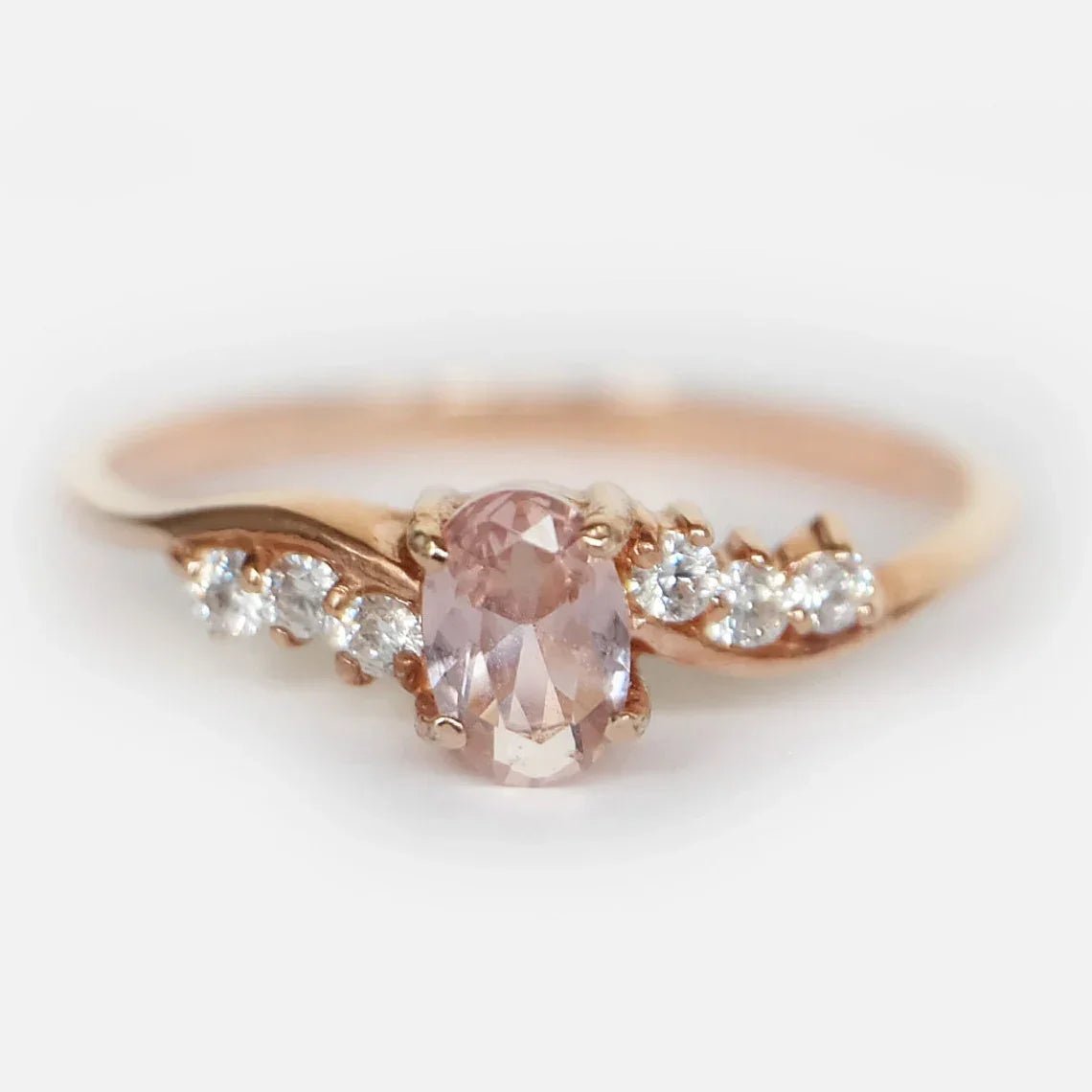 Morganite Diamond Ring Avdotya - SOVATS