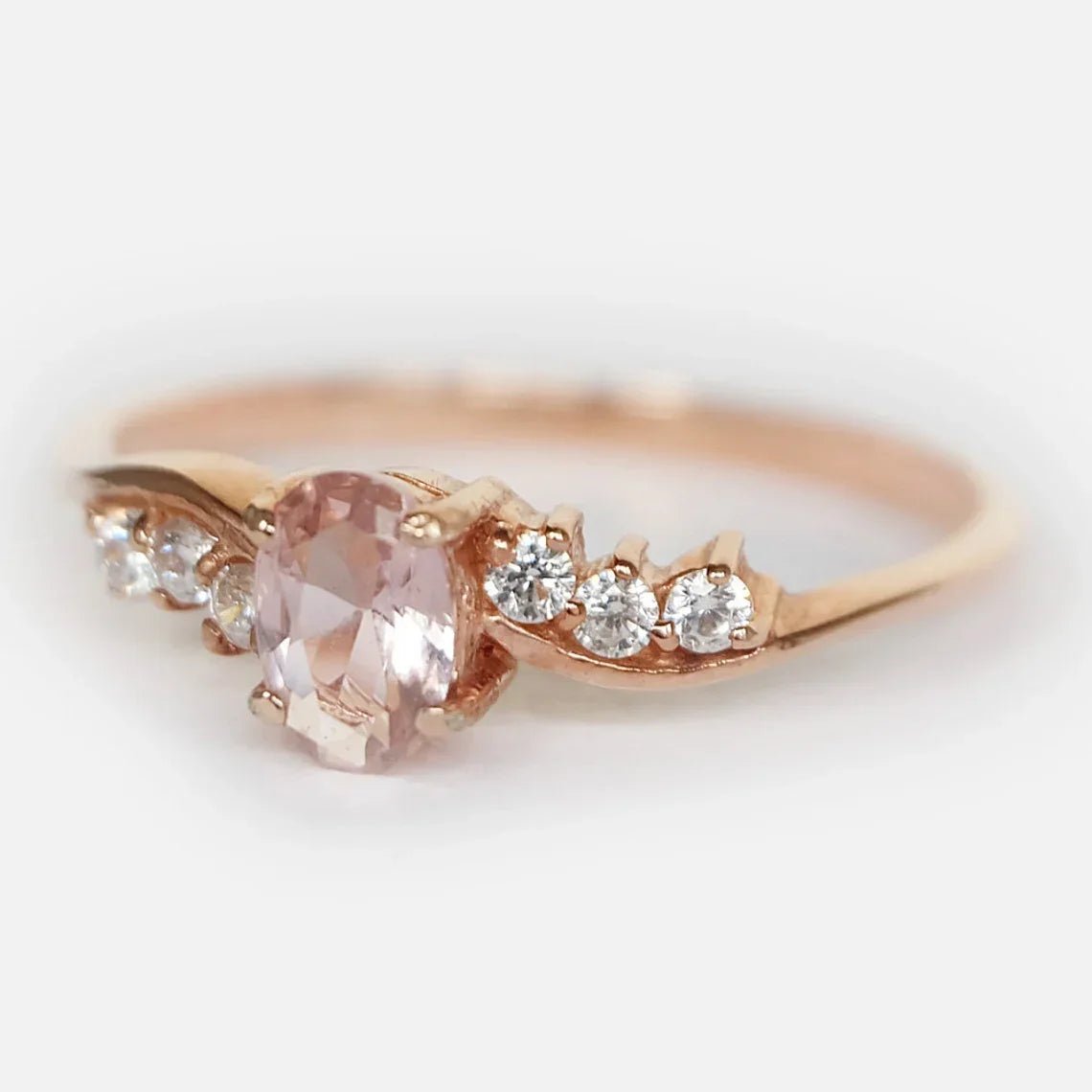 Morganite Diamond Ring Avdotya - SOVATS