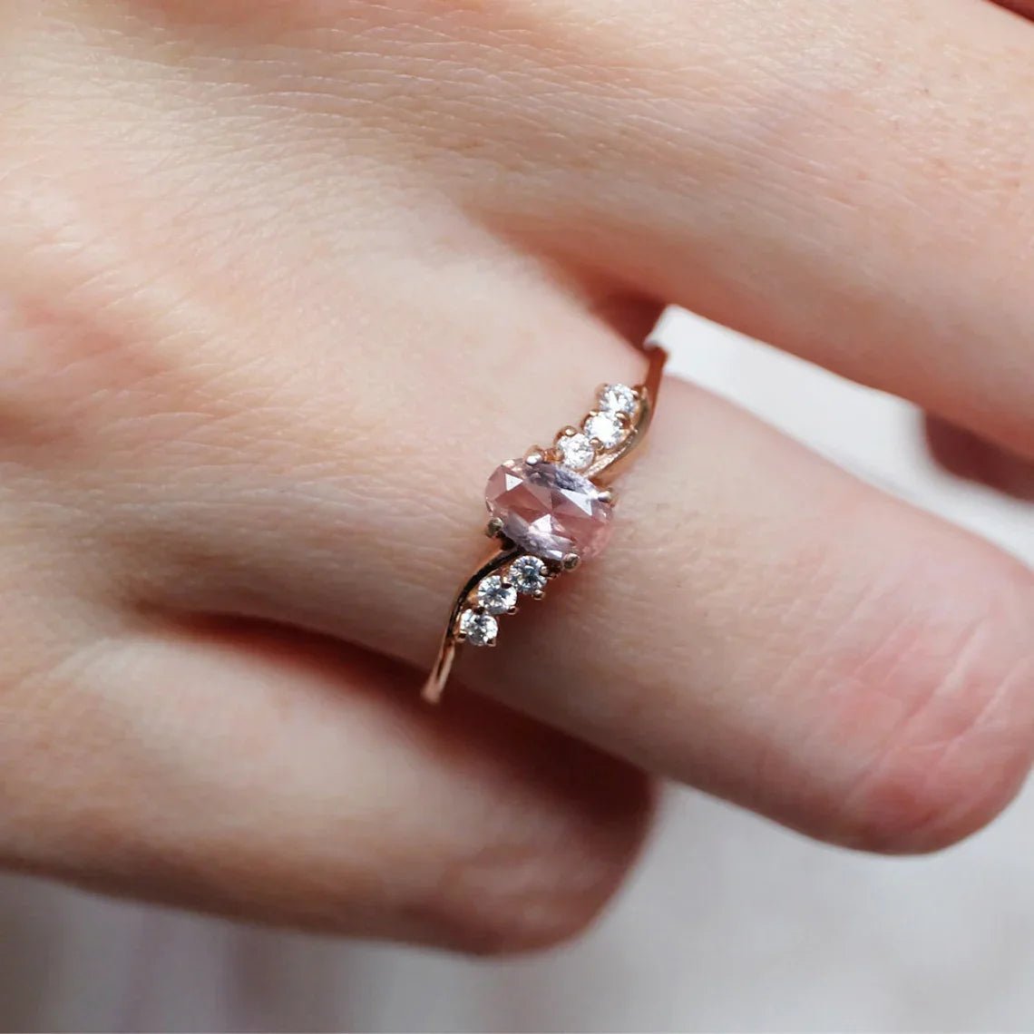 Morganite Diamond Ring Avdotya - SOVATS