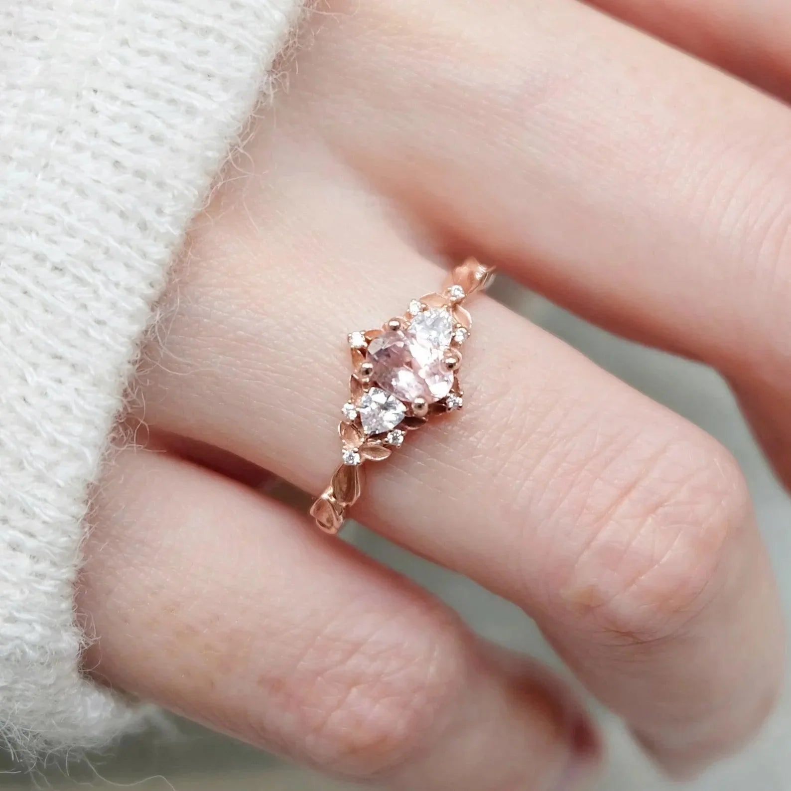 Morganite Engagement Ring Kiran - SOVATS