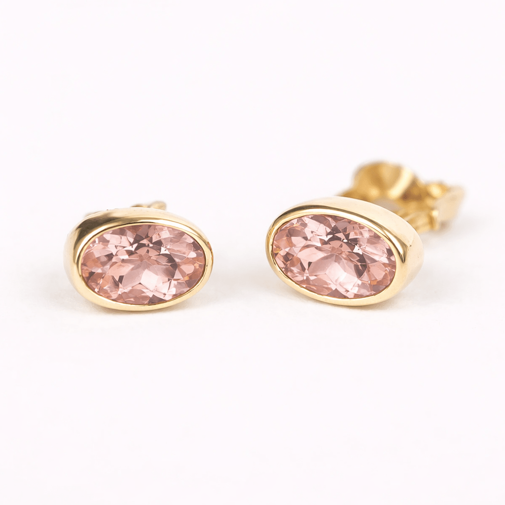 Morganite Gold Earrings Nina - SOVATS