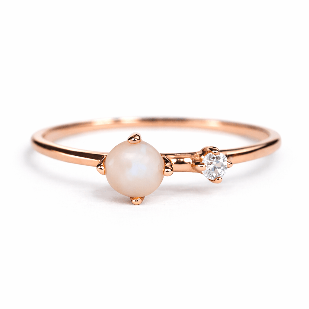 Opal Diamond Gold Ring Giallo - SOVATS