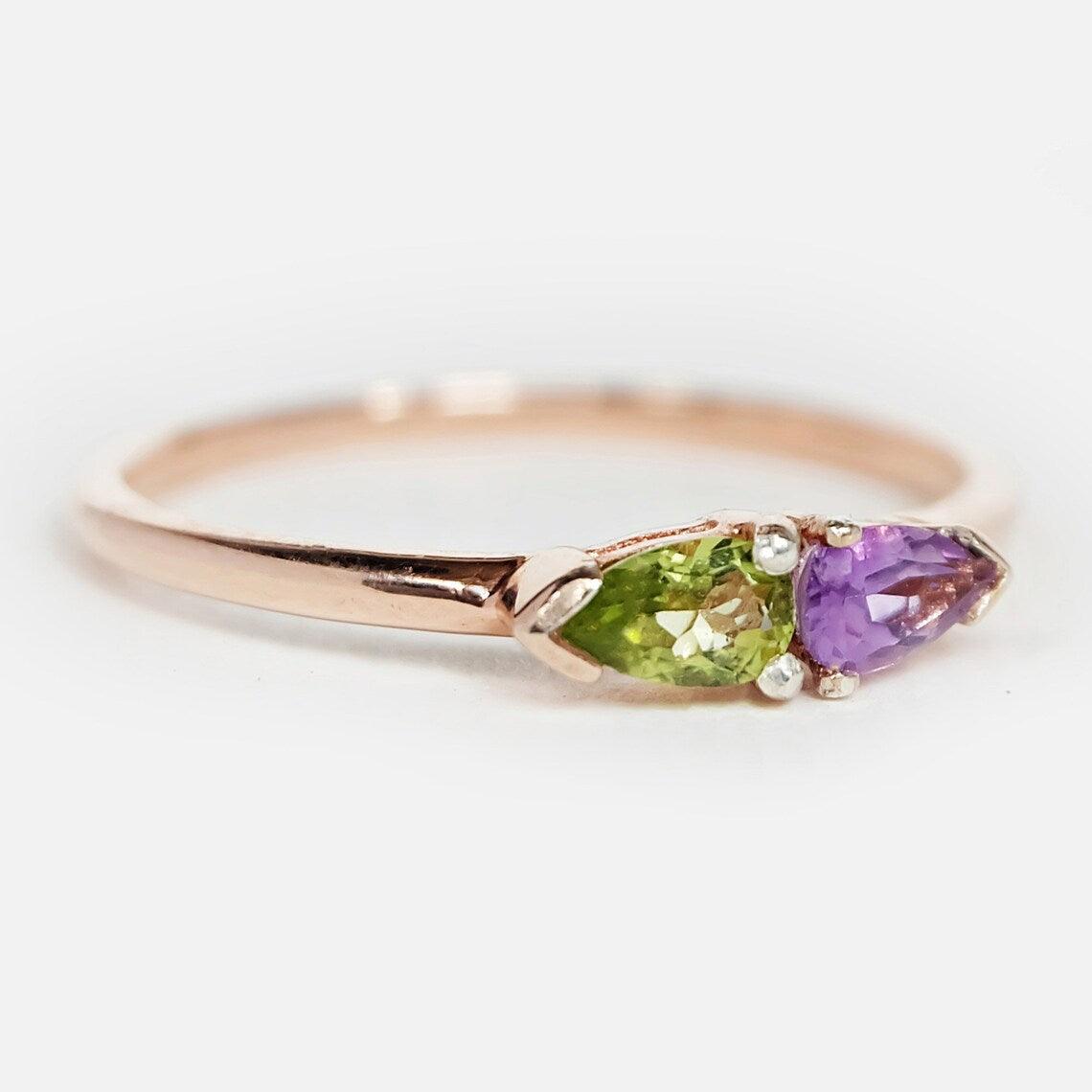 Peridot Amethyst Ring Hamelin - SOVATS