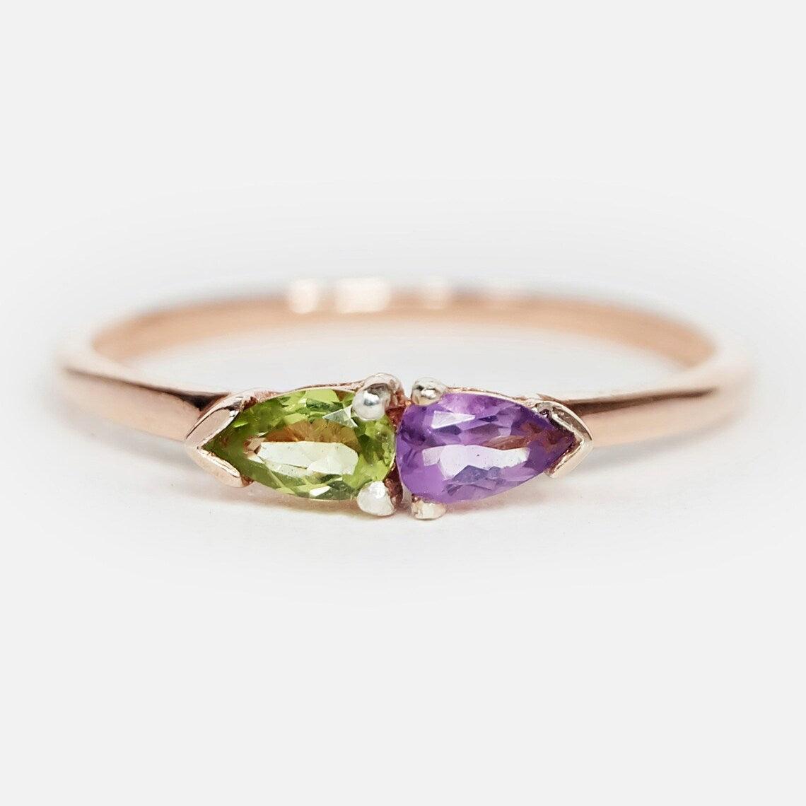 Peridot Amethyst Ring Hamelin - SOVATS