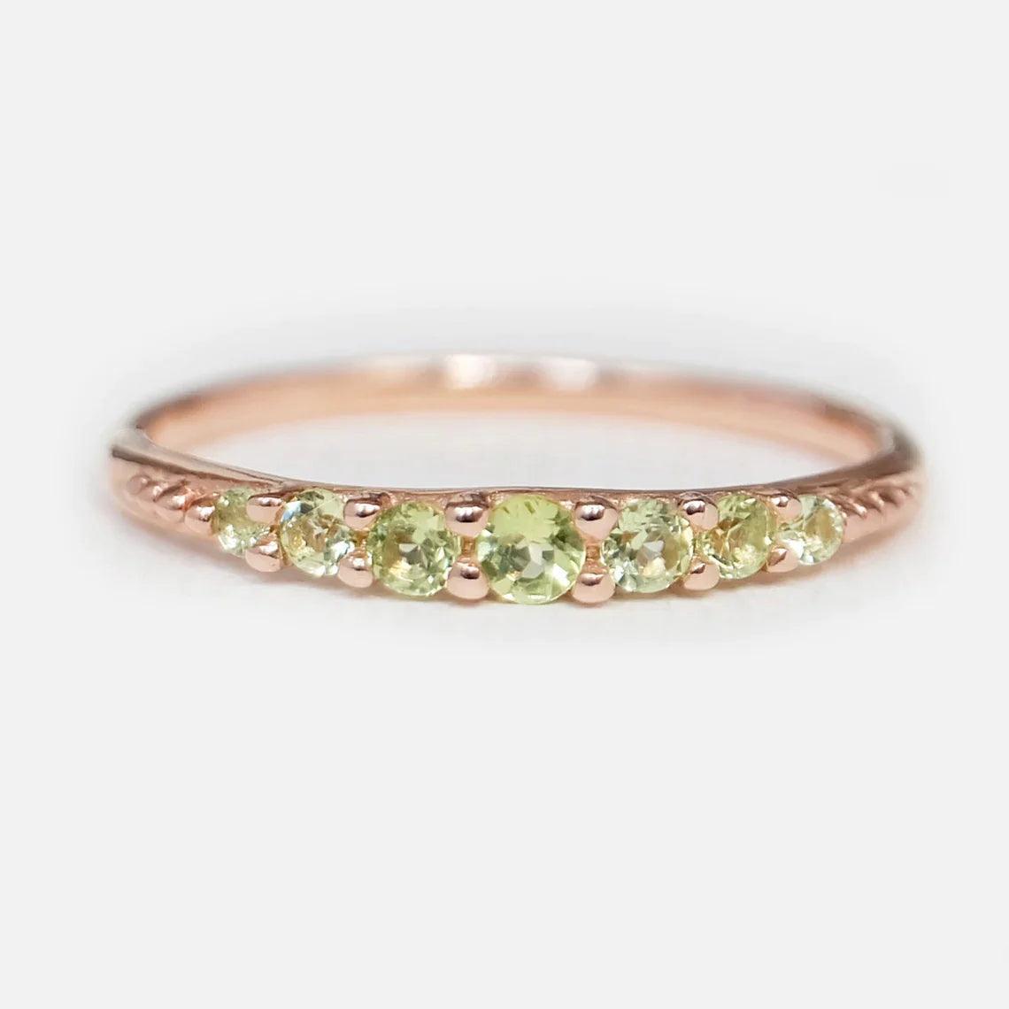 Peridot Band Ring Arias - SOVATS