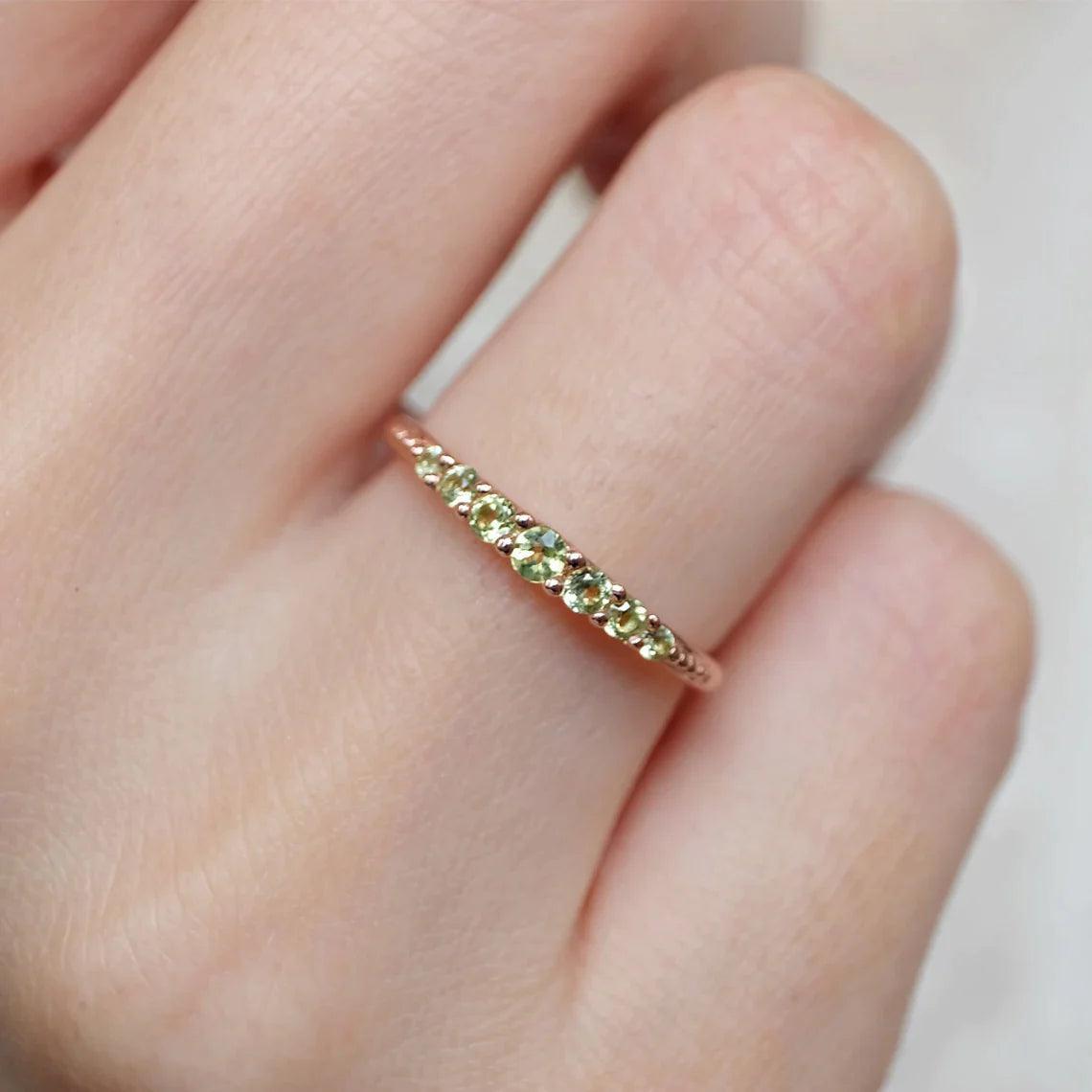 Peridot Band Ring Arias - SOVATS