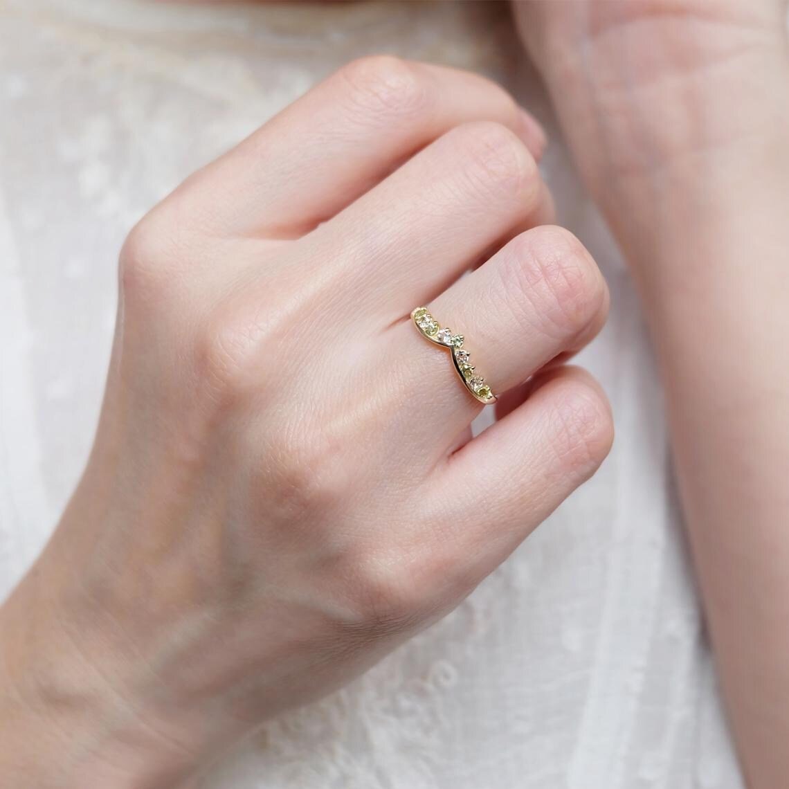 Peridot Cluster Ring Camille - SOVATS