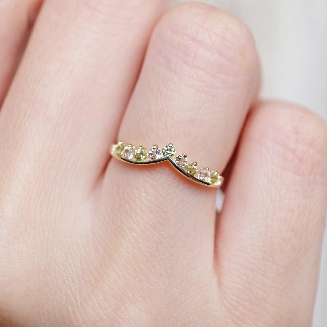 Peridot Cluster Ring Camille - SOVATS