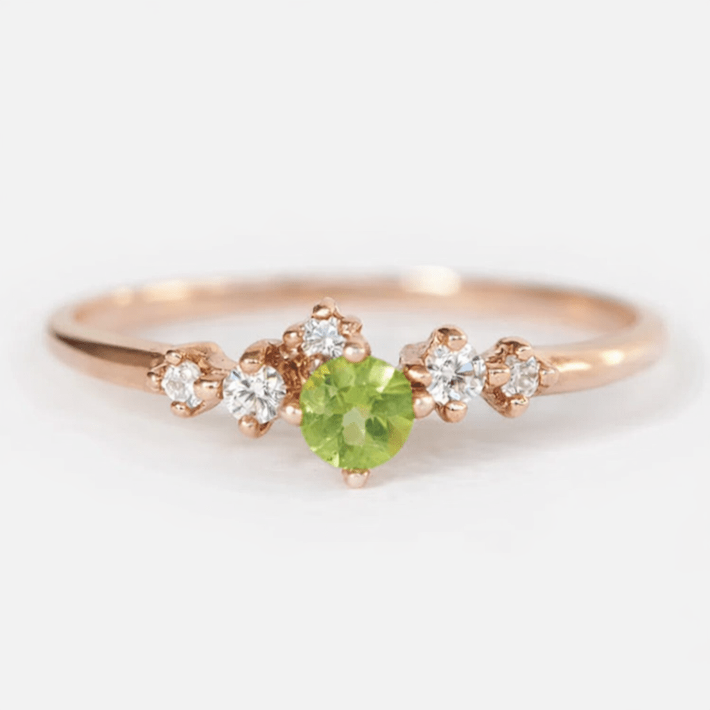 Peridot Diamond Cluster Ring Amiya - SOVATS