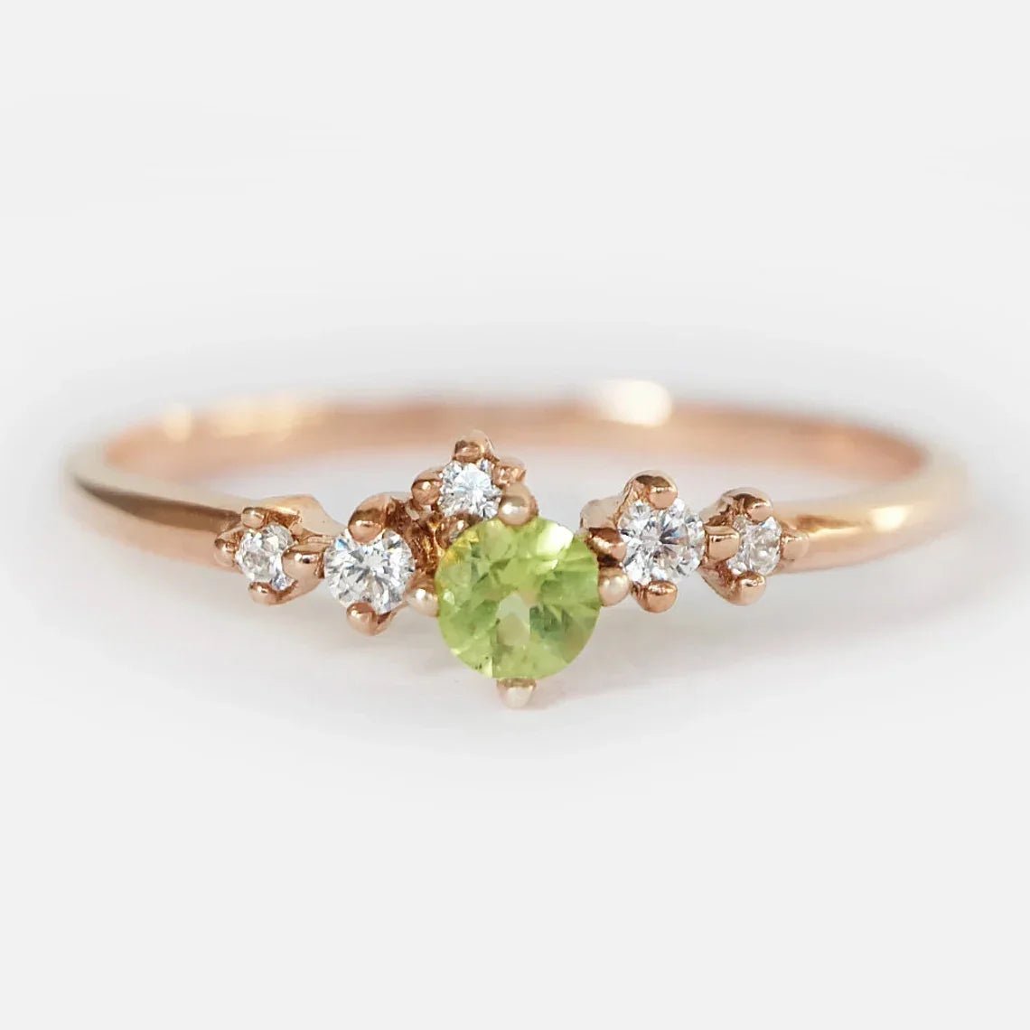 Peridot Diamond Cluster Ring Amiya - SOVATS