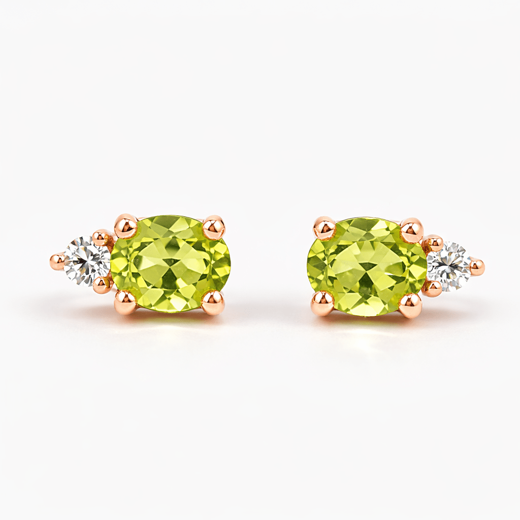 Peridot Diamond Earrings Sima - SOVATS