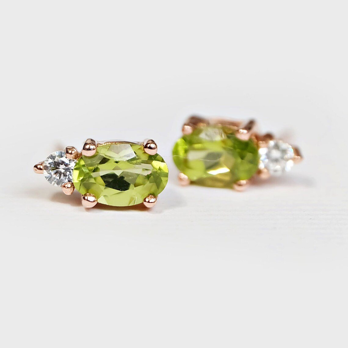 Peridot Diamond Earrings Sima - SOVATS