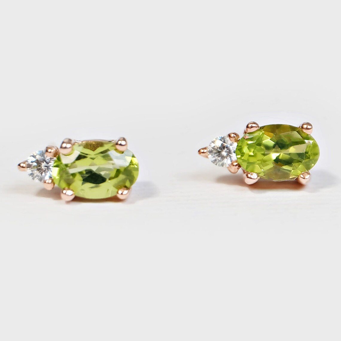 Peridot Diamond Earrings Sima - SOVATS