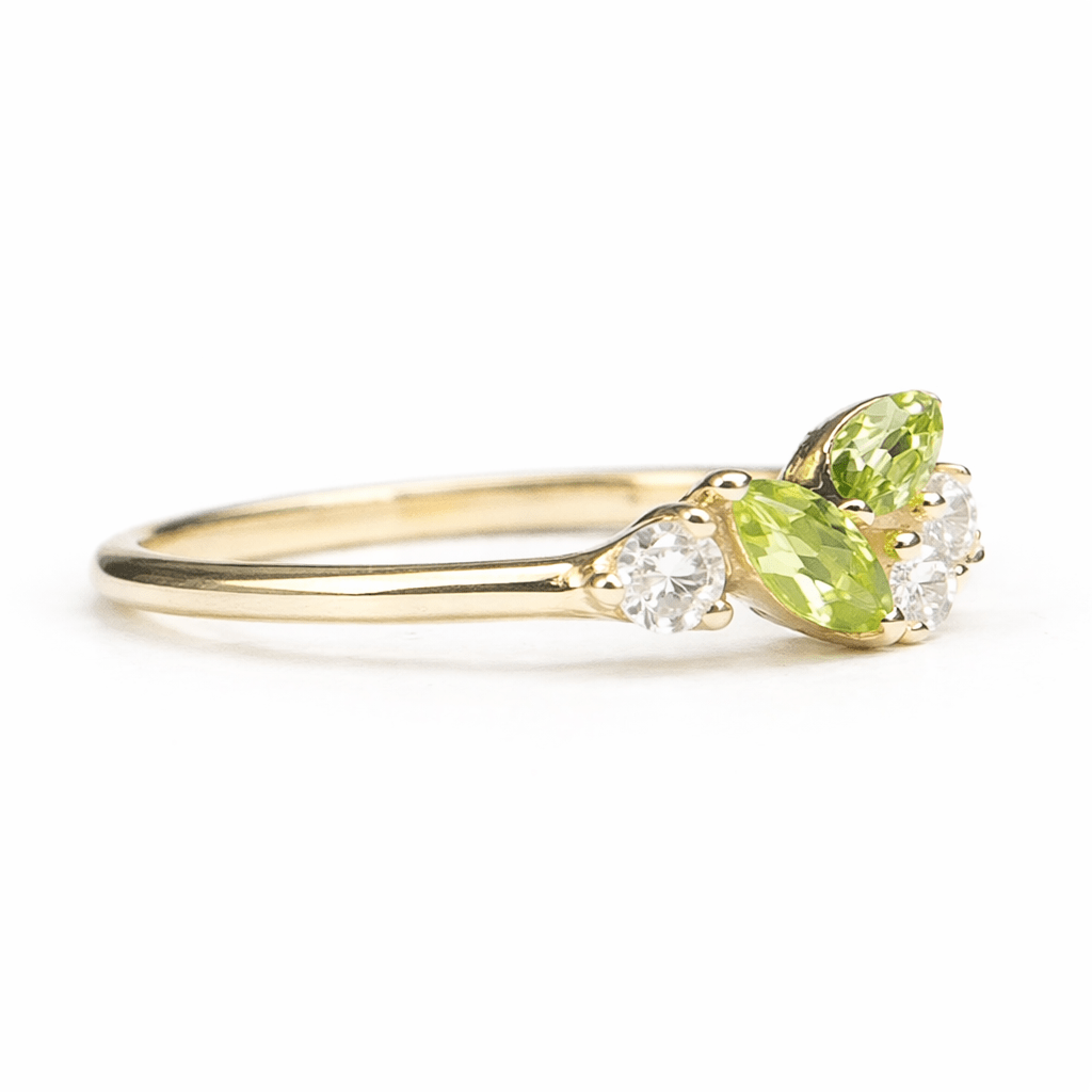 Peridot Diamond Gold Ring Dewi - SOVATS