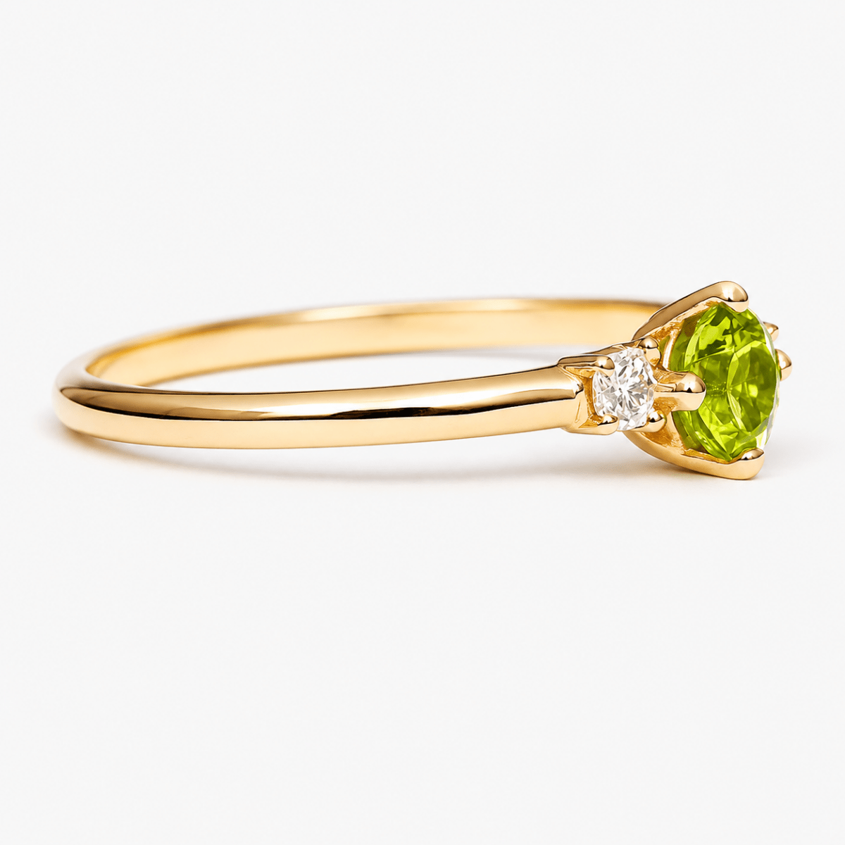 Peridot Diamond Gold Ring Toki - SOVATS