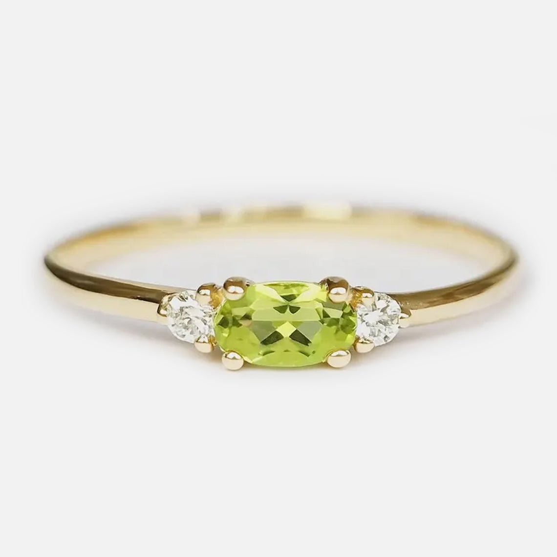 Peridot Diamond Ring Afina - SOVATS