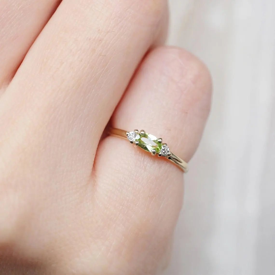Peridot Diamond Ring Afina - SOVATS