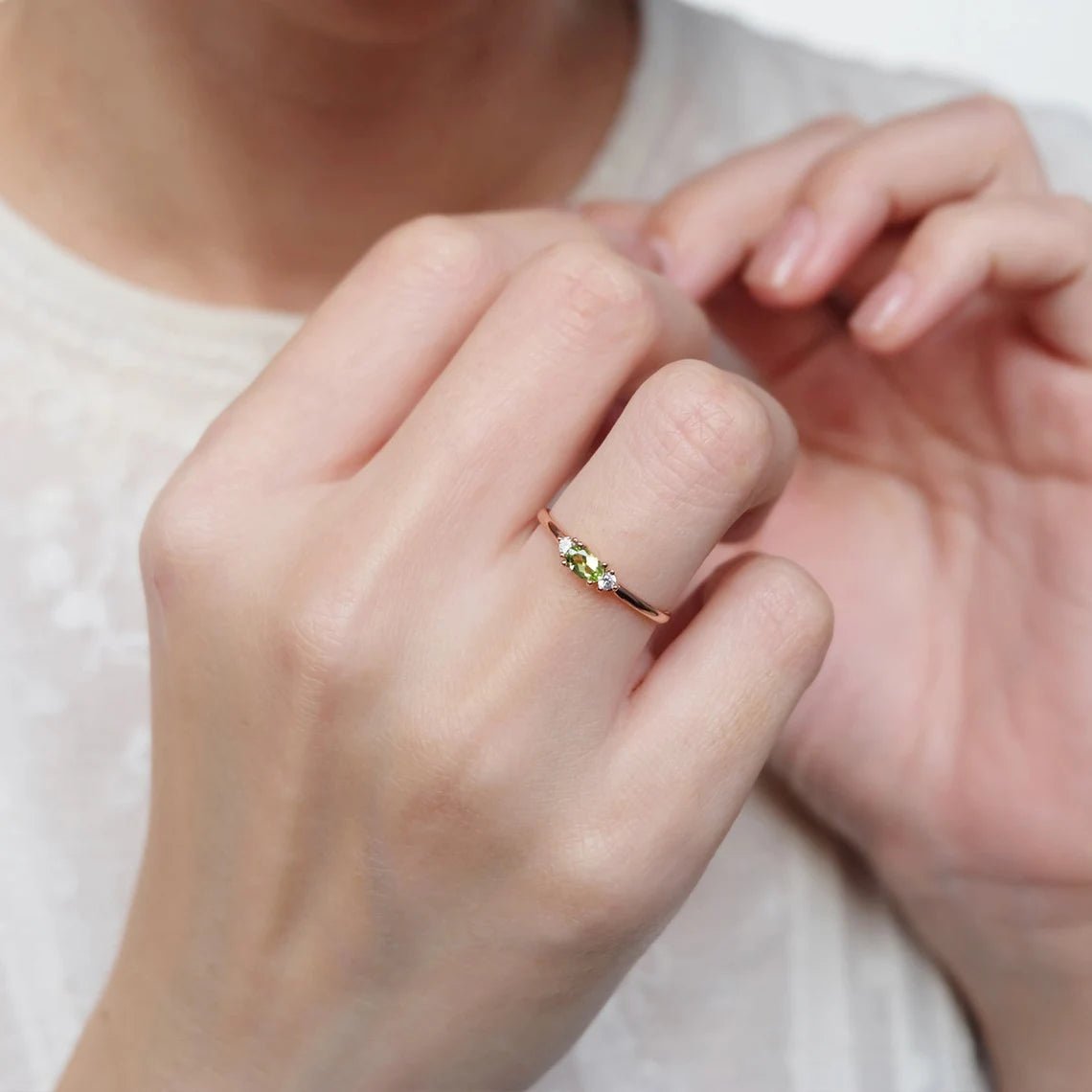 Peridot Diamond Ring Afina - SOVATS