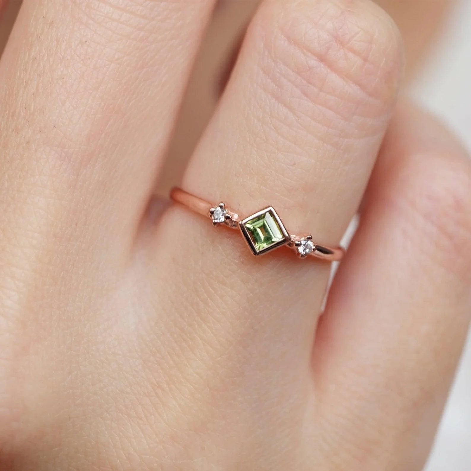 Peridot Diamond Ring Asha - SOVATS