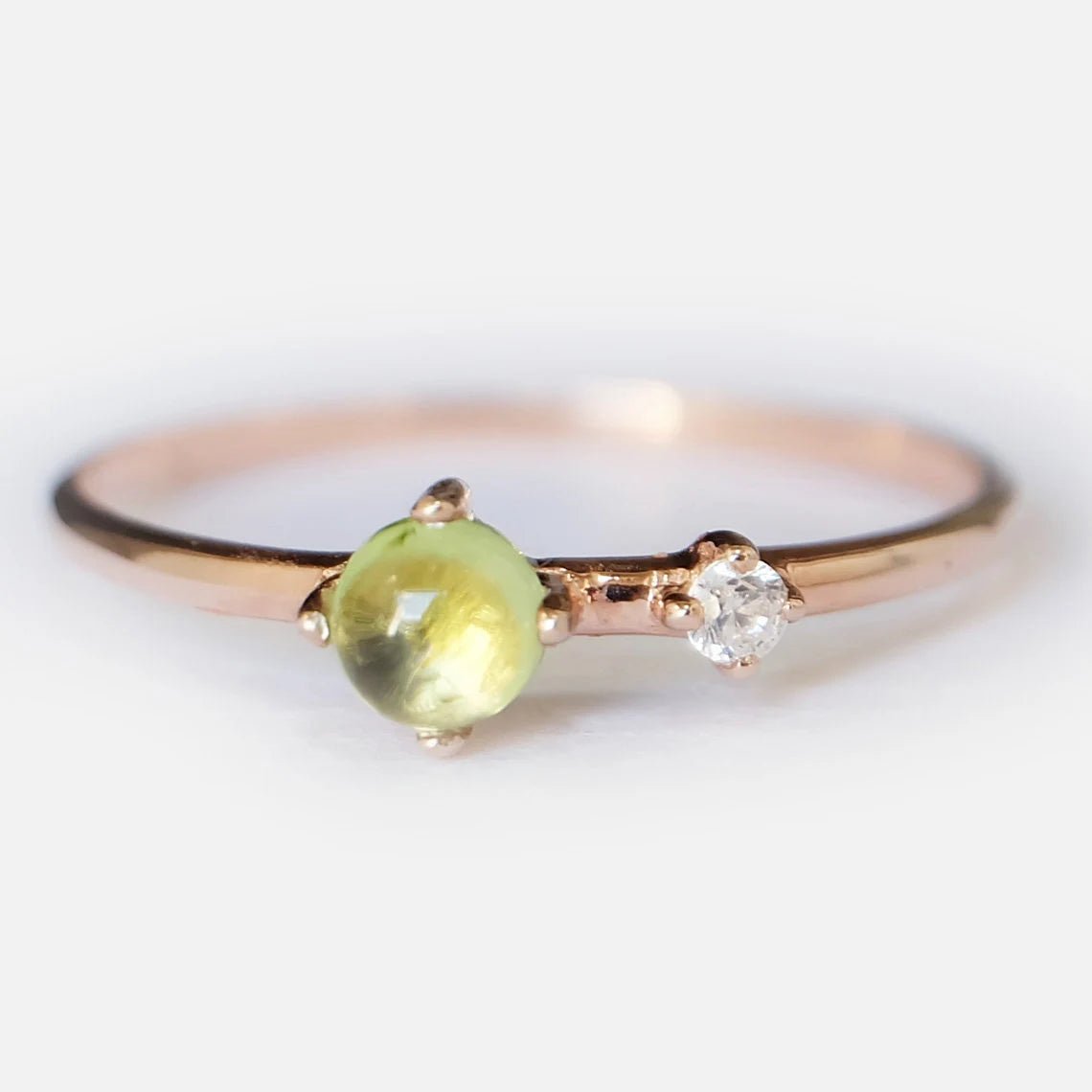 Peridot Diamond Ring Giallo - SOVATS