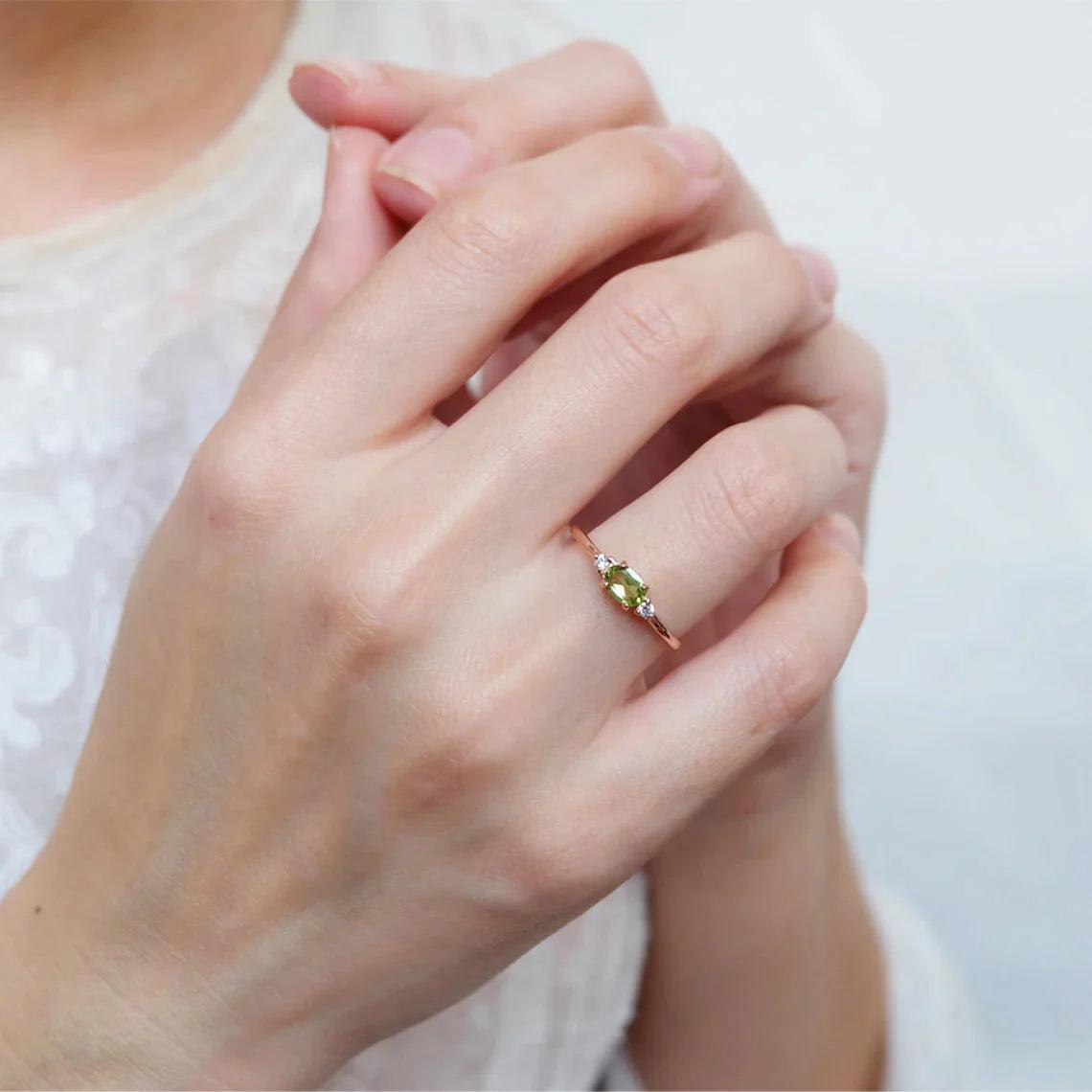 Peridot Diamond Ring Proviso - SOVATS