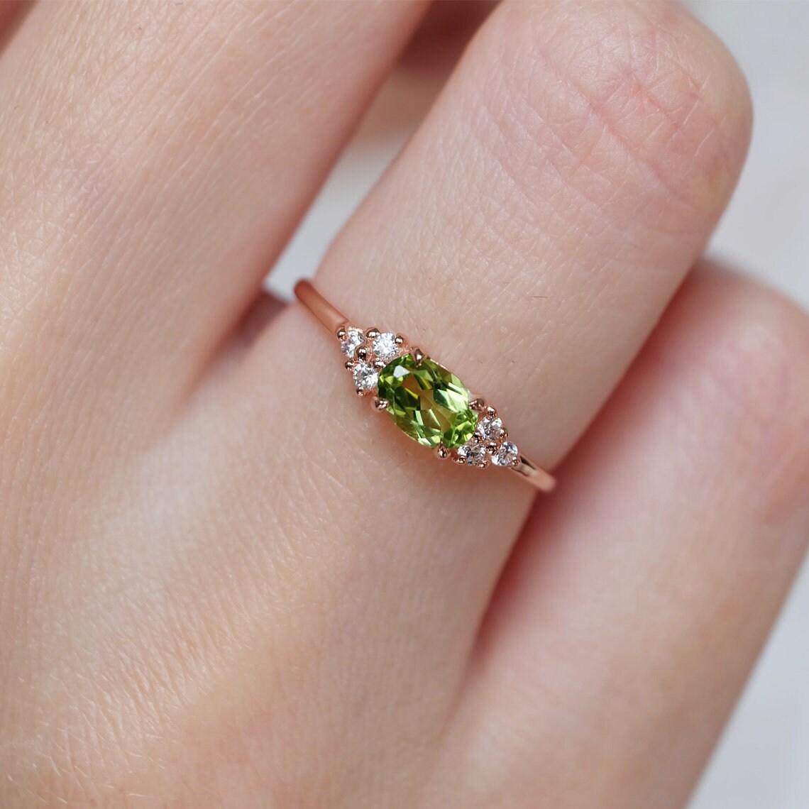 Peridot Diamond Ring Rosalie - SOVATS