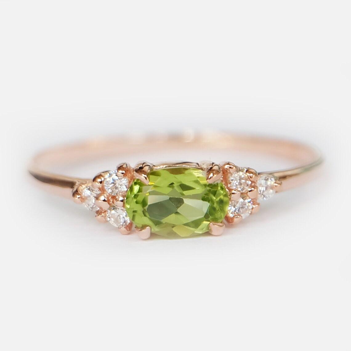 Peridot Diamond Ring Rosalie - SOVATS