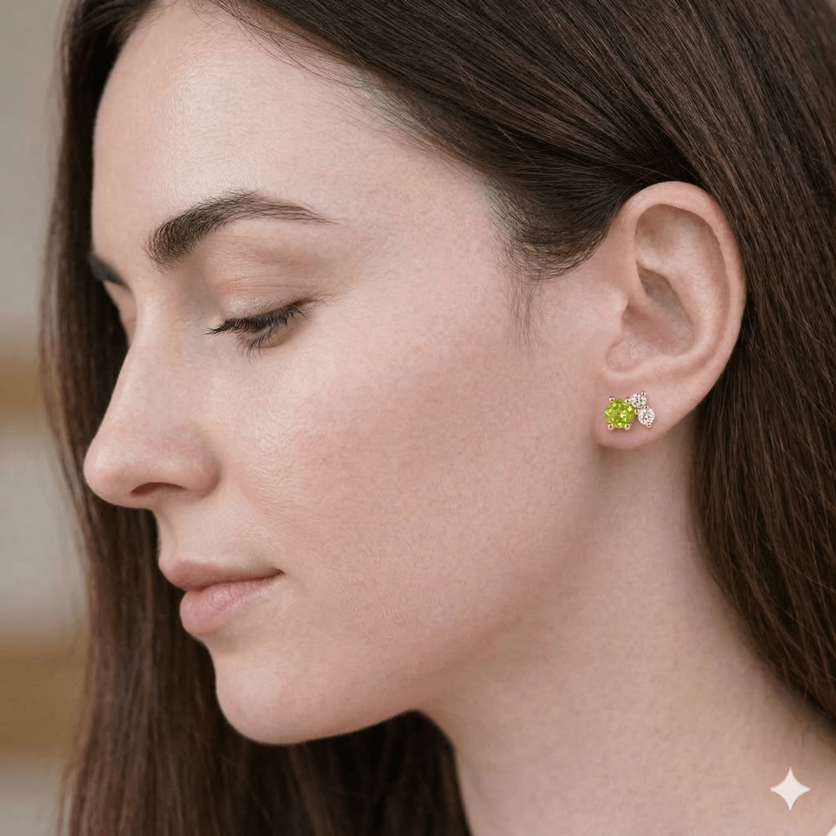 Peridot Earrings Olivia - SOVATS