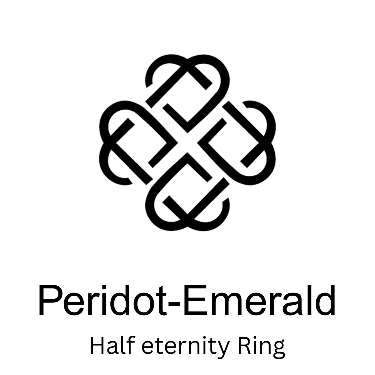 Peridot - Emerald Half Eternity Ring Maryam - SOVATS