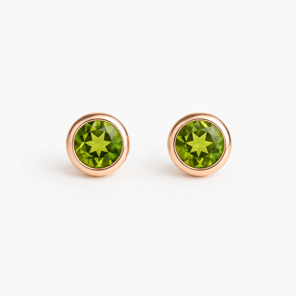 Peridot Gold Earrings Edda - SOVATS