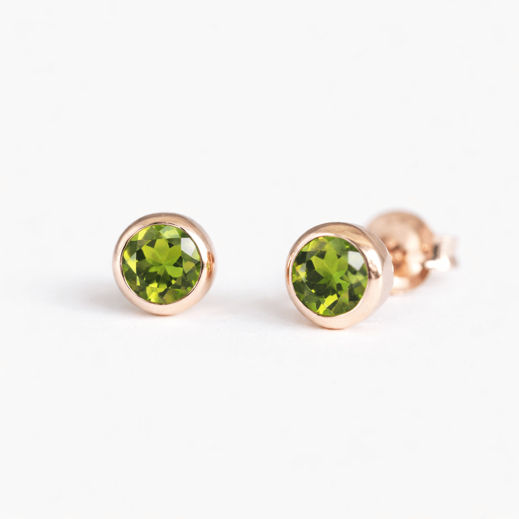 Peridot Gold Earrings Edda - SOVATS