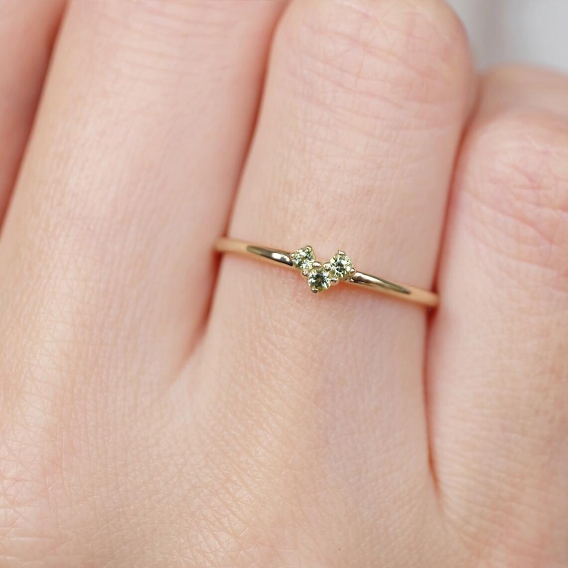 Peridot Heart Ring Amelia - SOVATS