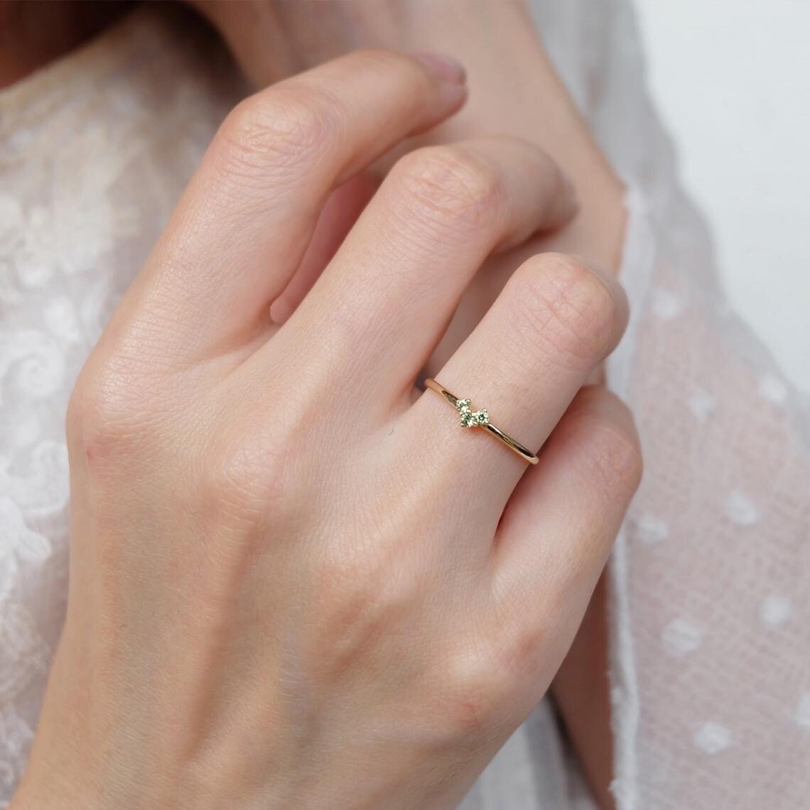 Peridot Heart Ring Amelia - SOVATS