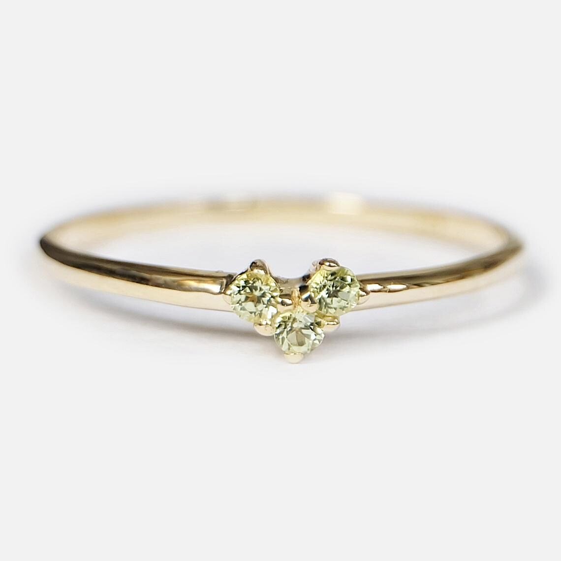 Peridot Heart Ring Amelia - SOVATS
