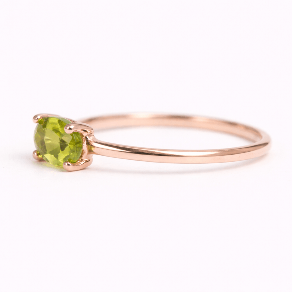 Peridot Solitaire Gold Ring Yenna - SOVATS