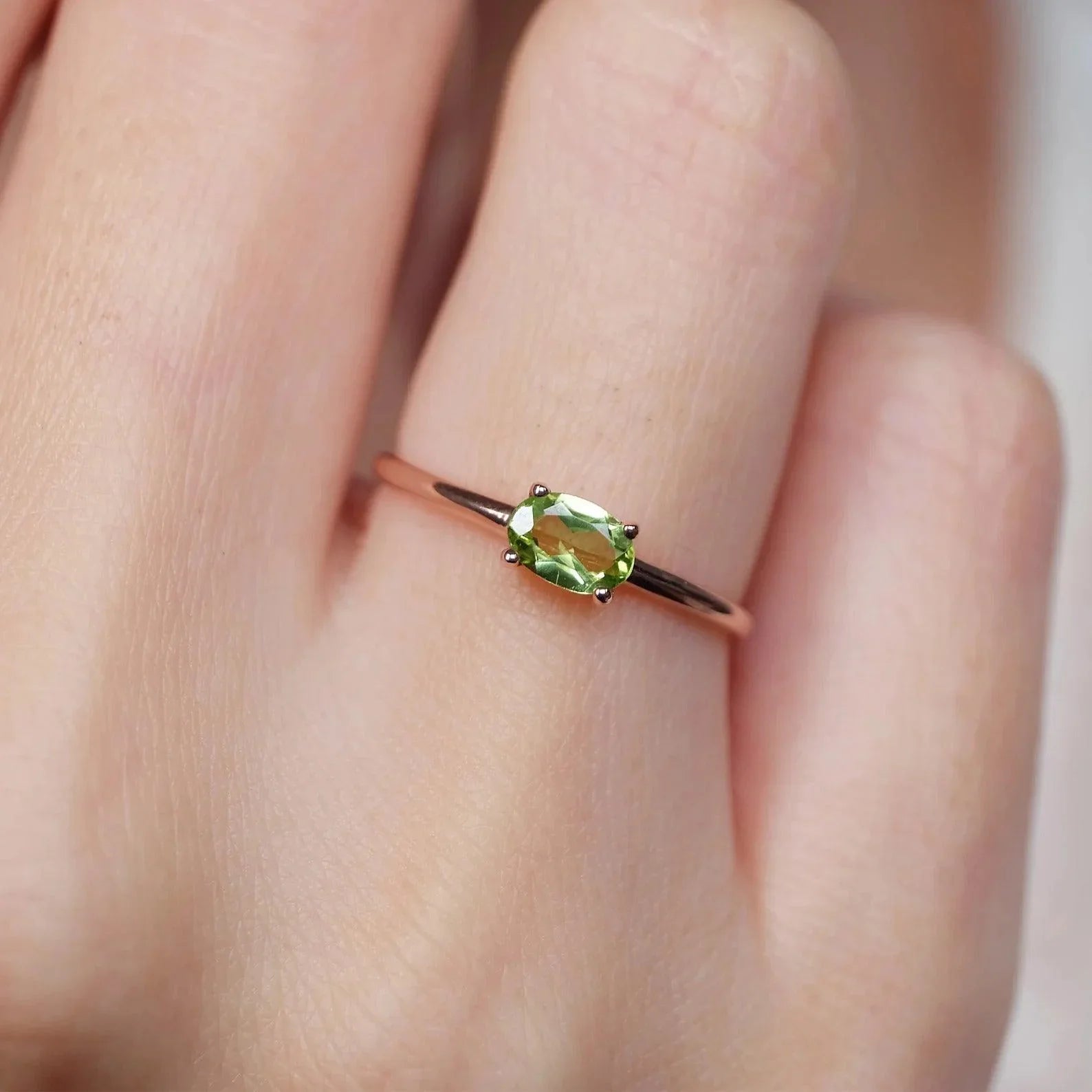 Peridot Solitaire Ring Yenna - SOVATS