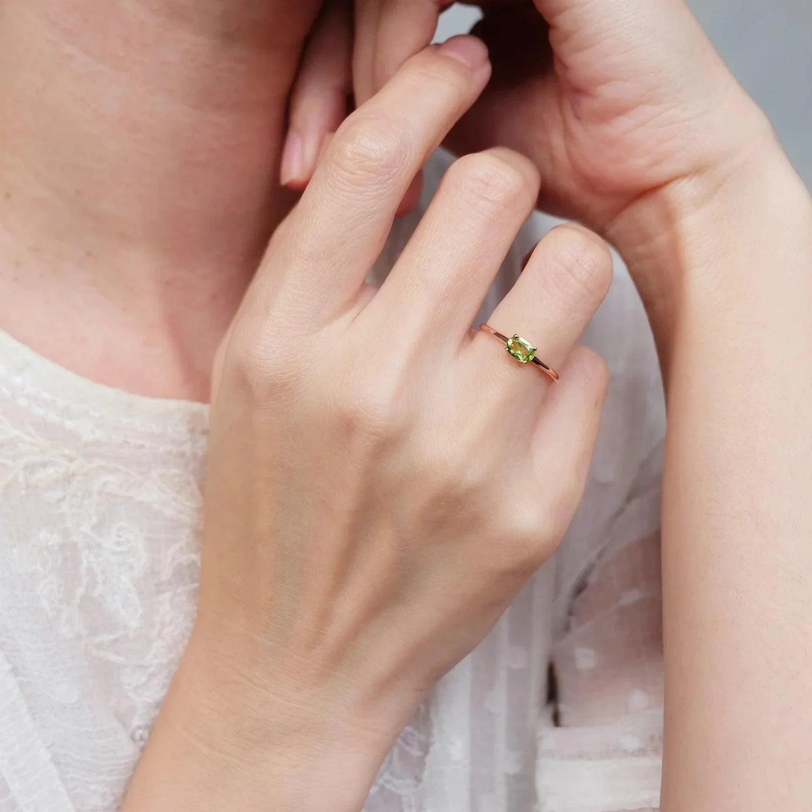 Peridot Solitaire Ring Yenna - SOVATS