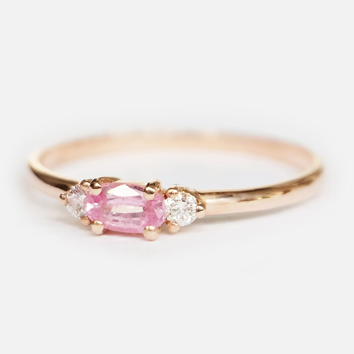 Pink Sapphire Diamond Ring Afina - SOVATS