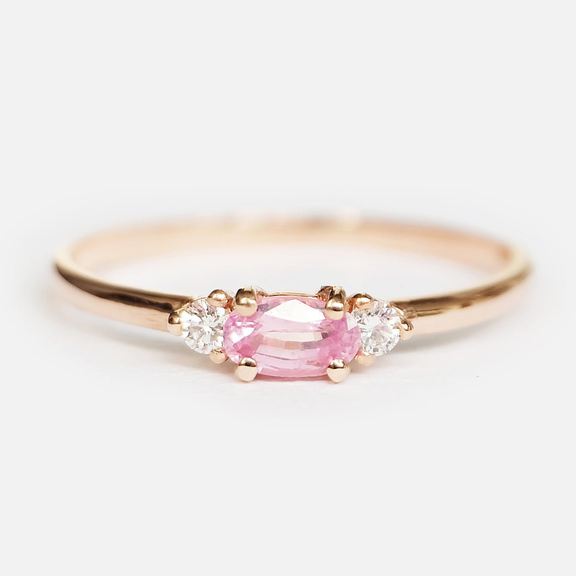 Pink Sapphire Diamond Ring Afina - SOVATS