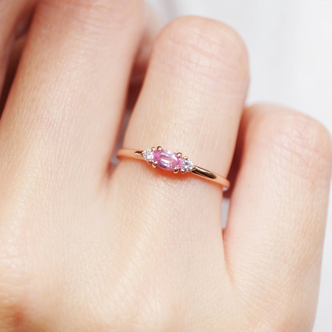 Pink Sapphire Diamond Ring Afina - SOVATS